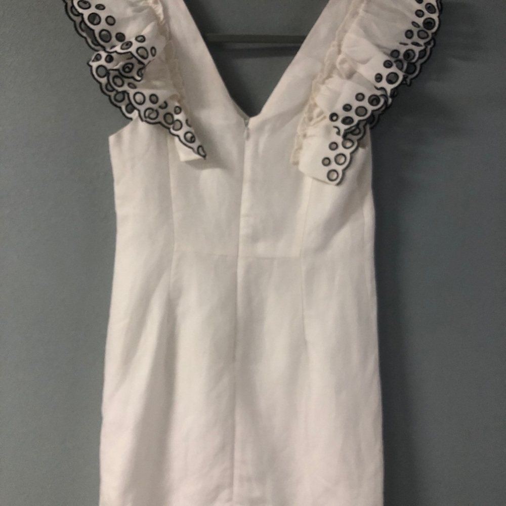 J. Crew Collection Eyelet Ruffle  Sheath Dress - Picture 9 of 9